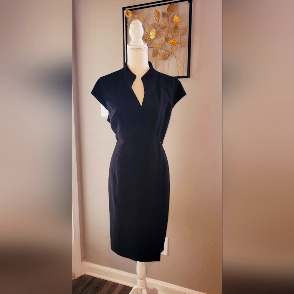 Black Calvin Klein Wrap Dress